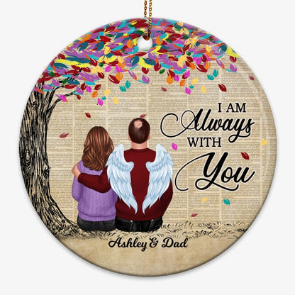 Colorful Tree Memorial Personalized Circle Ornament