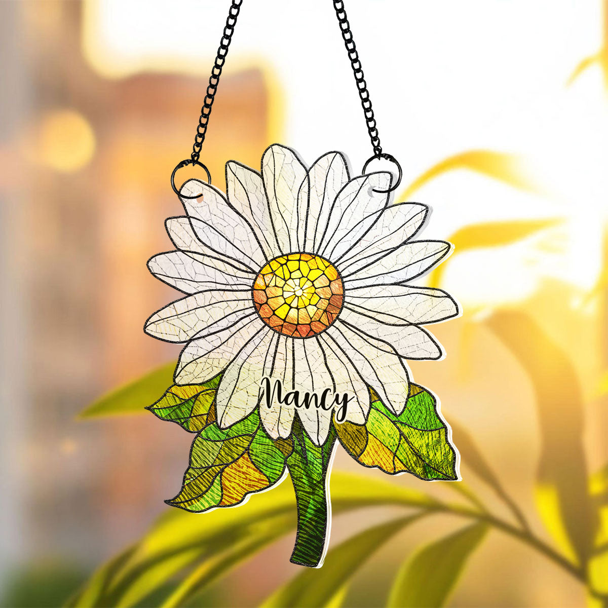 Birth Flower With Name Suncatcher Ornament, Birth Month Flower Acrylic Window Hanging, Birth Flower Memorial Gift, Mothers Day Gift For Mom