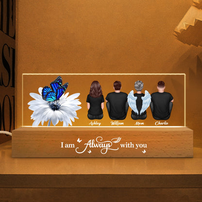 Butterfly I Am Always With You Memorial Personalized Acrylic Block LED Night Light