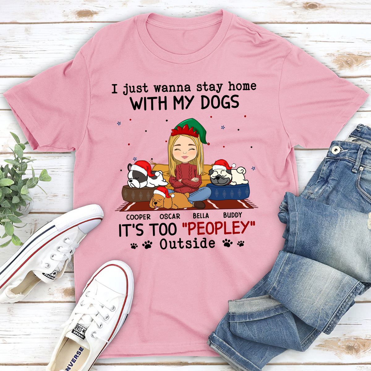 It Is Too Peopley Outside - Personalized Custom Unisex T-shirt