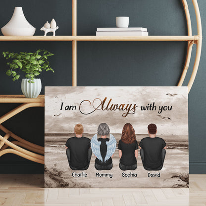 Always With You Sky Family Members, Memorial Personalized Canvas, Sympathy Gift