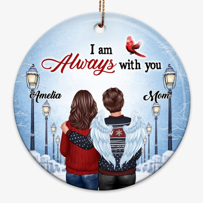 Family Memorial At Bridge Lamppost Personalized Circle Ornament