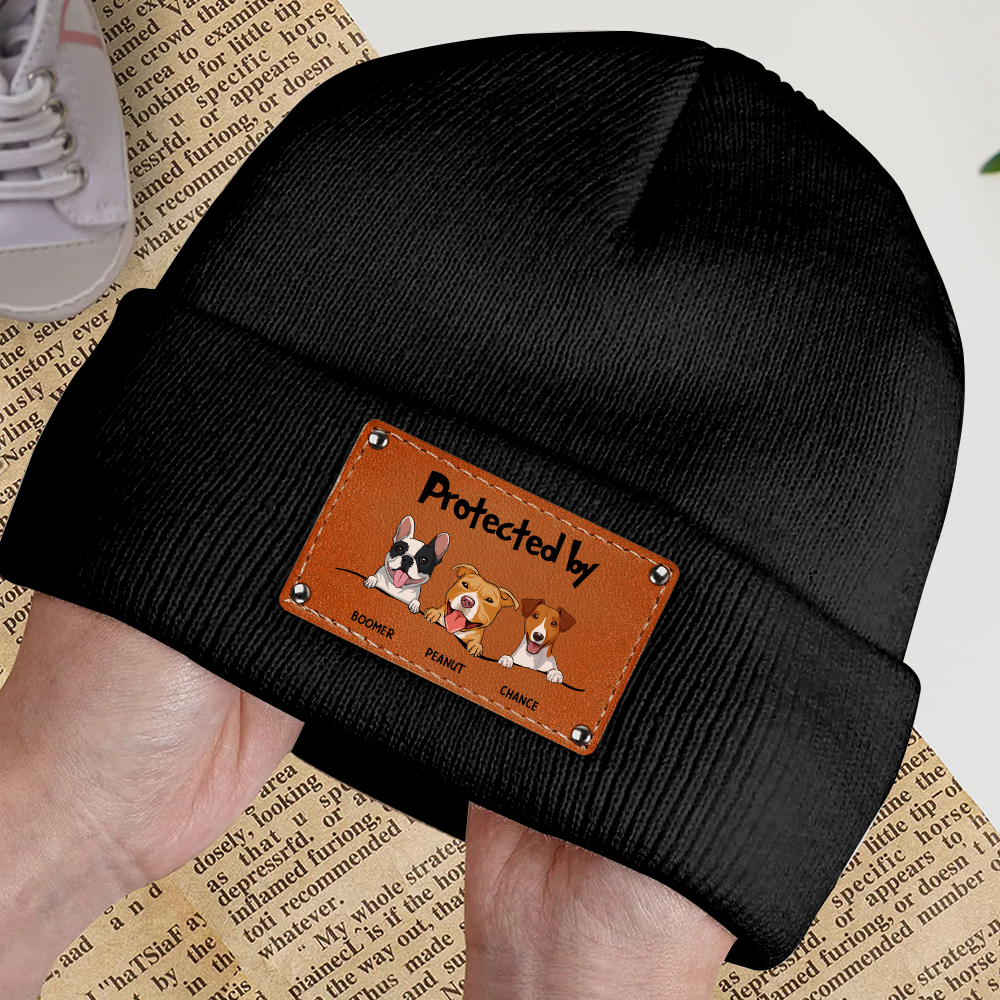 Protected By Dog - Personalized Custom Beanie