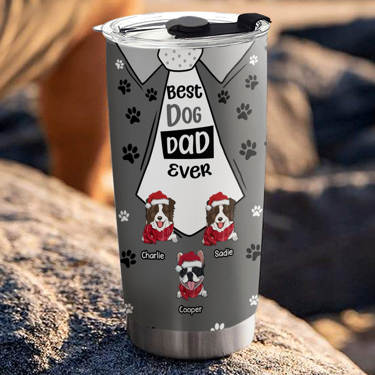 We Love You Best Dog Dad  - Personalized Custom Tumbler