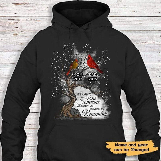 Cardinal Hard To Forget Memorial Personalized Hoodie