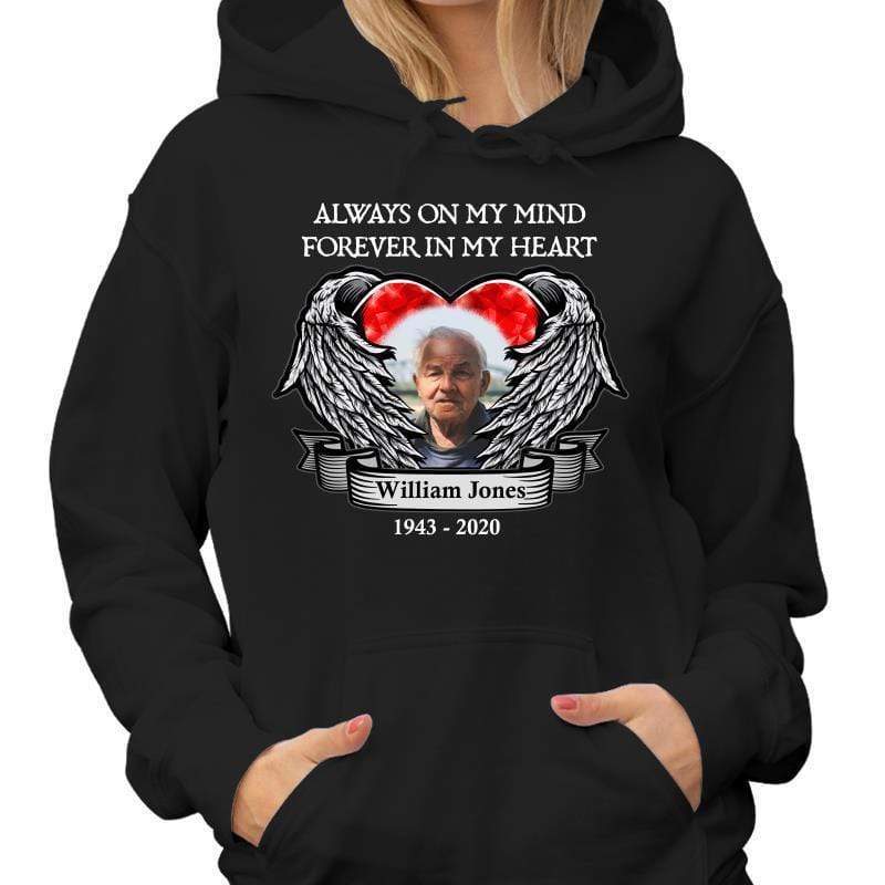 Forever In My Heart Memorial Family Photo Personalized Hoodie Sweatshirt