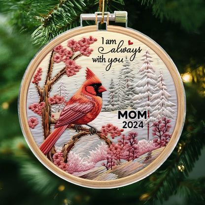 I'm Always With You Cardinal Memorial Keepsake 3D Effect Personalized Acrylic Ornament