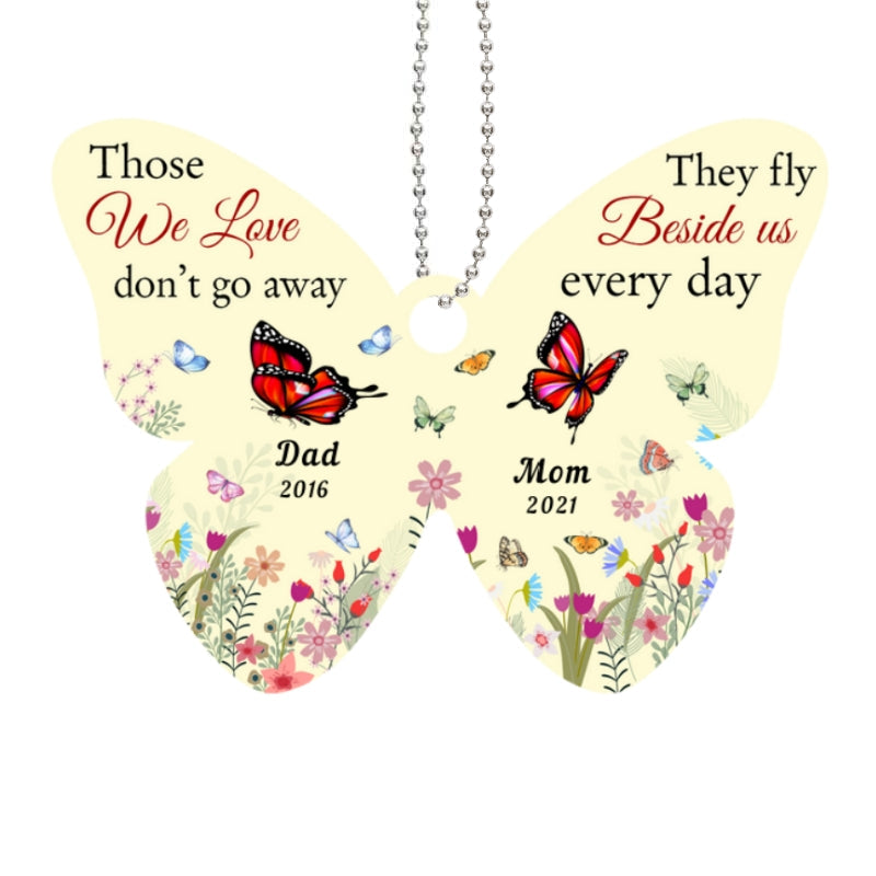 Butterfly Those We Love Memorial Personalized Wooden Ornament