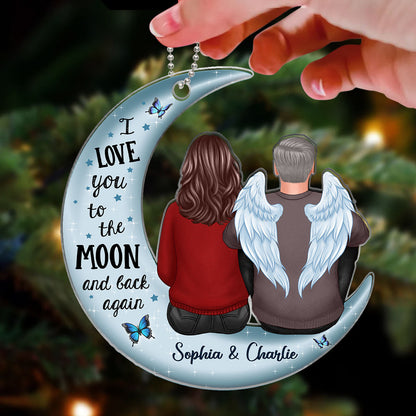 Always With You Family Memorial Sympathy Keepsake Moon Personalized Acrylic Ornament