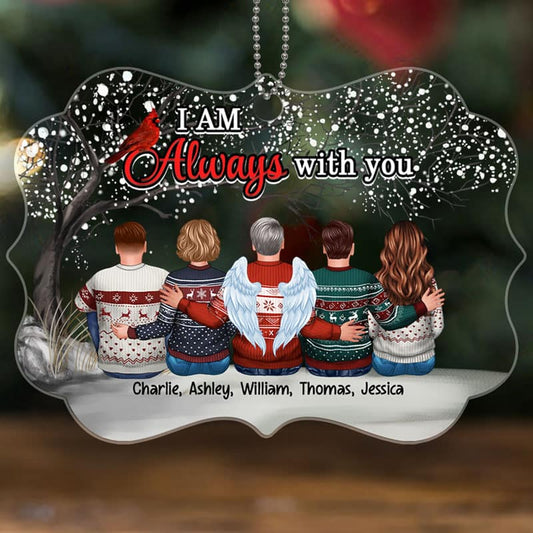 Always With You Memorial Blossom Tree In Snow Personalized Acrylic Ornament