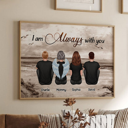 Always With You Sky Family Members, Memorial Personalized Poster, Sympathy Gift