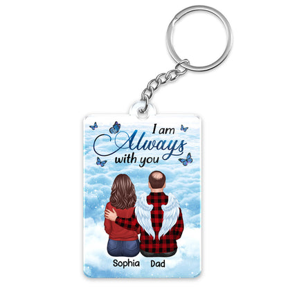Always With You Sky Family Members Memorial Personalized Acrylic Keychain