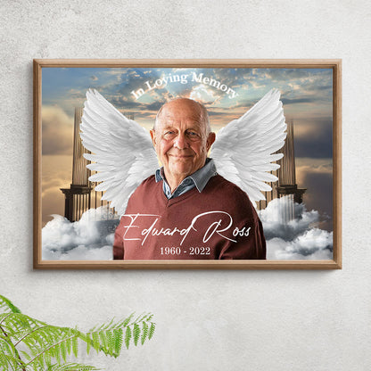 Gateway To Heaven Memorial Personalized Poster, Memorial Keepsake of Lost Loved Ones, Whispers from Heaven