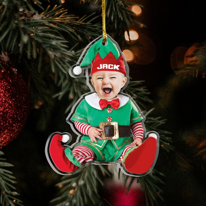 Personalized Babys Photo First Christmas Ornament