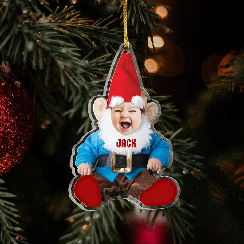 Personalized Babys Photo First Christmas Ornament