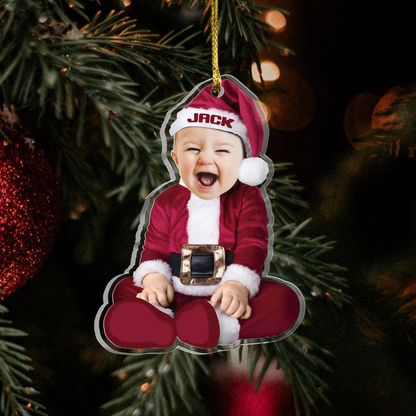 Personalized Babys Photo First Christmas Ornament