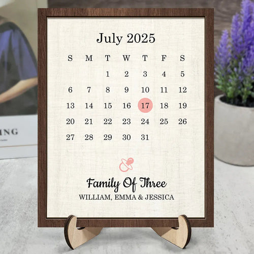 Family Love Keepsake - Personalized 2-Layered Wooden Plaque With Stand