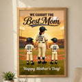 On The Field We Caught The Best Mom - Personalized Poster - Mother's Day Gift For Baseball Mom