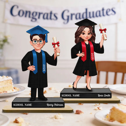 Congrats Graduation Senior - Personalized 2-Layered Wooden Plaque - Gift For Graduation Day, Graduation Gift, Keepsake