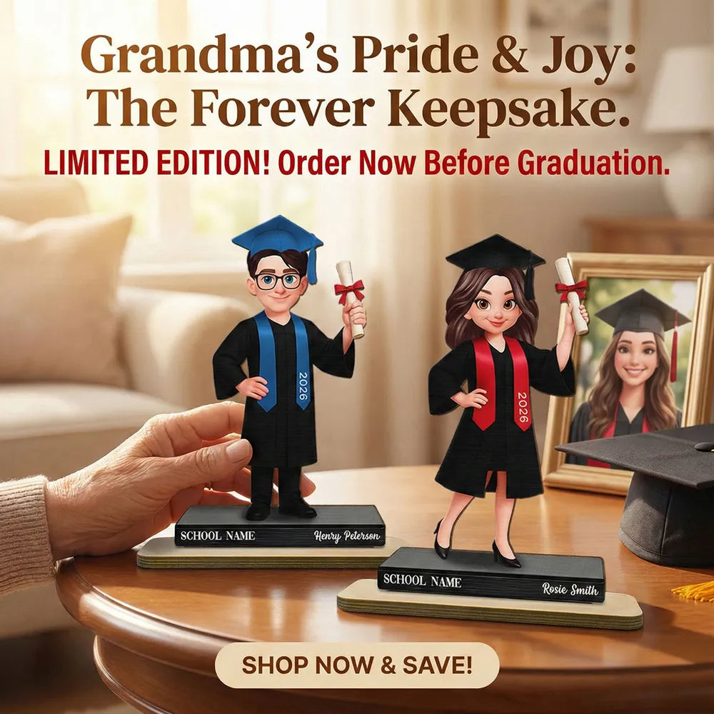 Congrats Graduation Senior - Personalized 2-Layered Wooden Plaque - Gift For Graduation Day, Graduation Gift, Keepsake