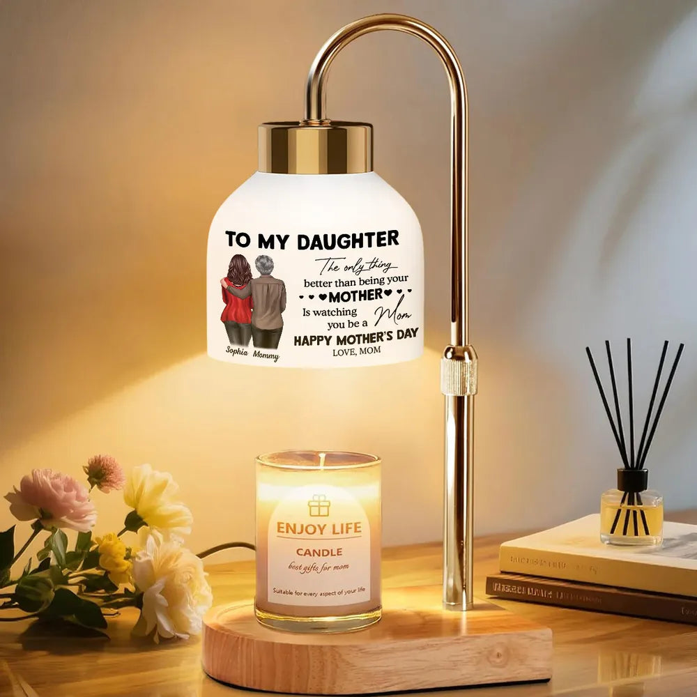 To My Daughter From Mom Happy Mother's Day - Personalized Candle Warmer Lamp - Mother's Day Gift For Daughter