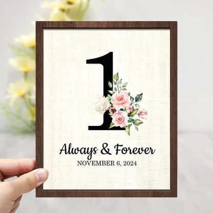 Family Love Keepsake - Personalized 2-Layered Wooden Plaque With Stand