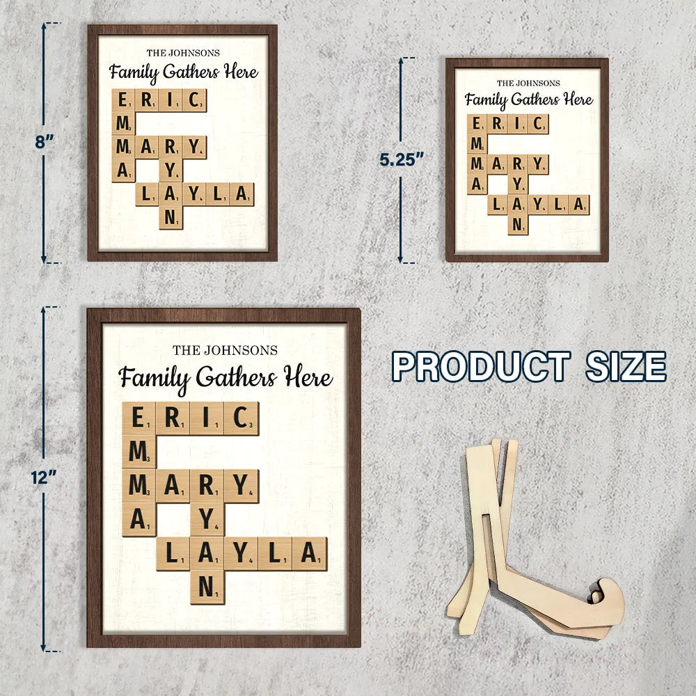Family Love Keepsake - Personalized 2-Layered Wooden Plaque With Stand