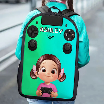 Personalized Gamer Backpack for Boys Girls, Back to School Backpack for Kids