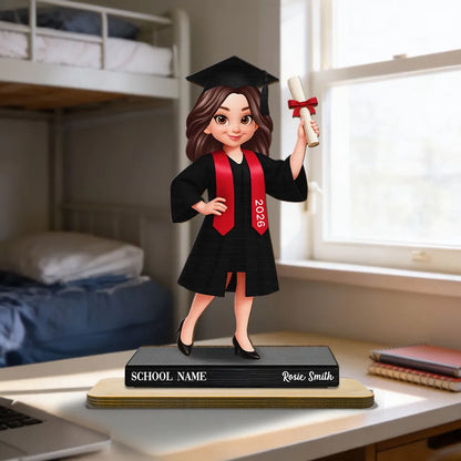 Congrats Graduation Senior - Personalized 2-Layered Wooden Plaque - Gift For Graduation Day, Graduation Gift, Keepsake