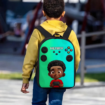 Personalized Gamer Backpack for Boys Girls, Back to School Backpack for Kids