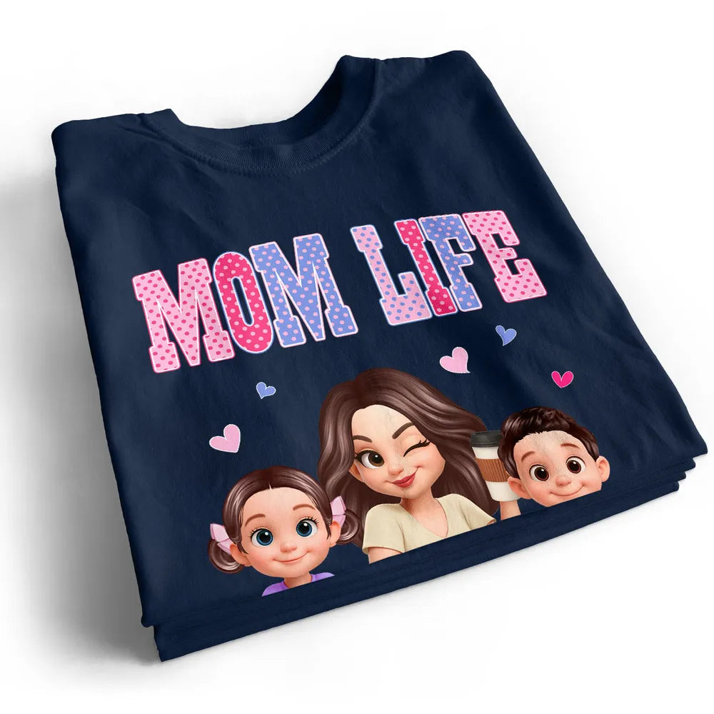 Trending 2026 Polka Dot Pattern Spring Summer Vibe Mom Life - Personalized Shirt - Gift For Mom