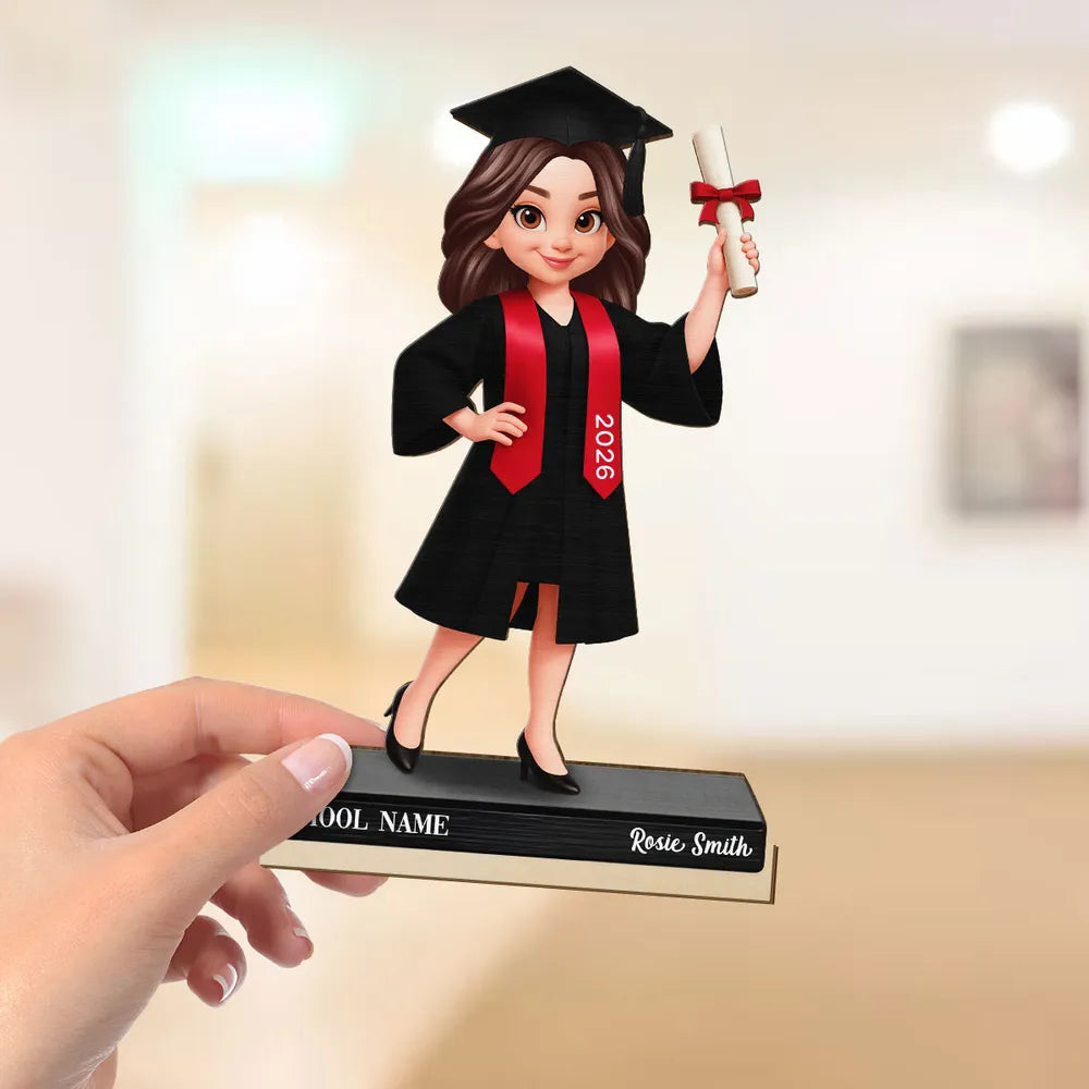 Congrats Graduation Senior - Personalized 2-Layered Wooden Plaque - Gift For Graduation Day, Graduation Gift, Keepsake