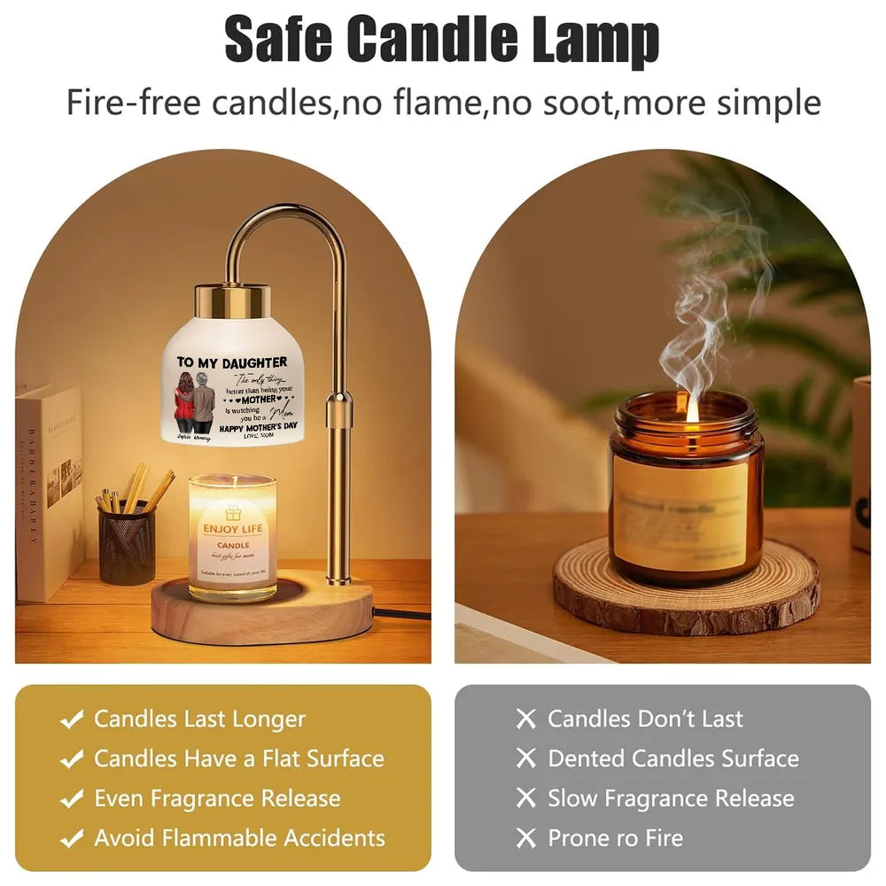 To My Daughter From Mom Happy Mother's Day - Personalized Candle Warmer Lamp - Mother's Day Gift For Daughter