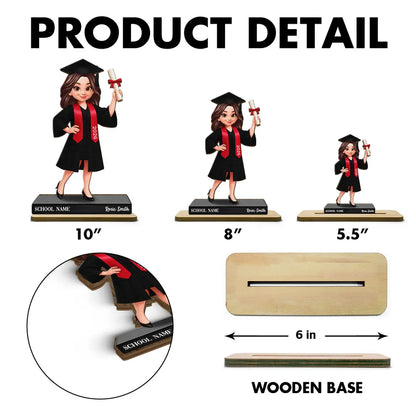 Congrats Graduation Senior - Personalized 2-Layered Wooden Plaque - Gift For Graduation Day, Graduation Gift, Keepsake