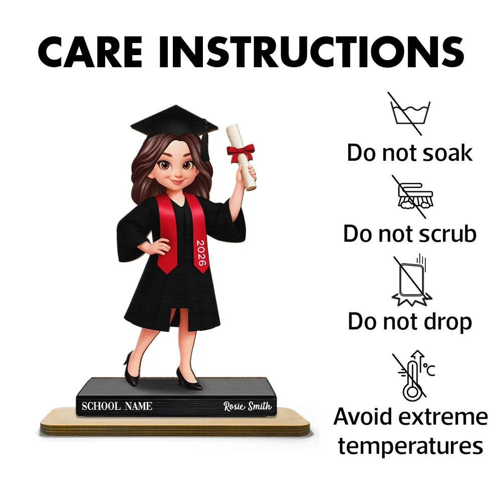 Congrats Graduation Senior - Personalized 2-Layered Wooden Plaque - Gift For Graduation Day, Graduation Gift, Keepsake