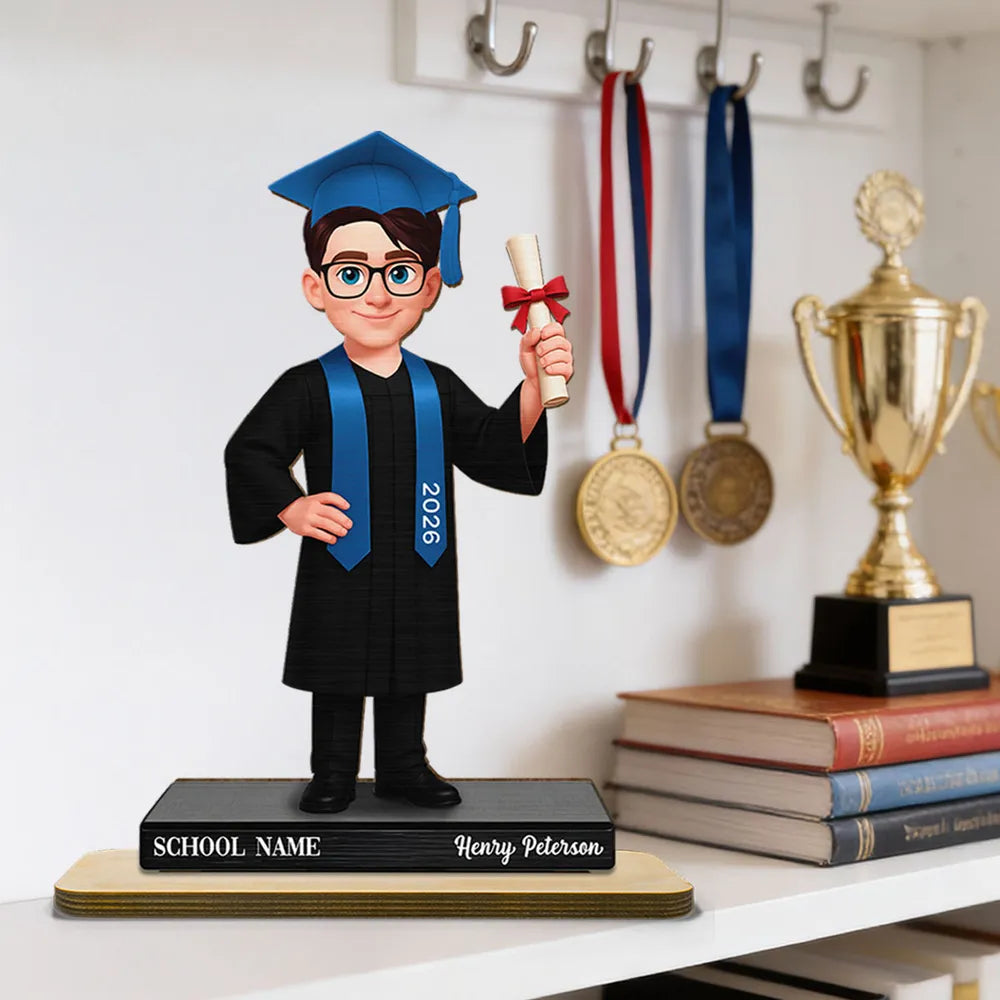 Congrats Graduation Senior - Personalized 2-Layered Wooden Plaque - Gift For Graduation Day, Graduation Gift, Keepsake