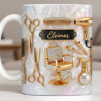 Master of Style, Personalized Coffee Mug, Gift for Hairstylist Lovers