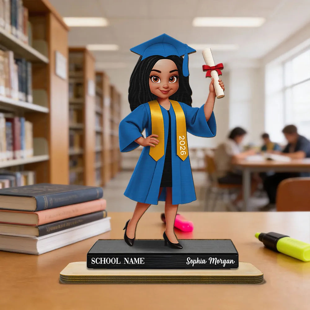 Congrats Graduation Senior - Personalized 2-Layered Wooden Plaque - Gift For Graduation Day, Graduation Gift, Keepsake