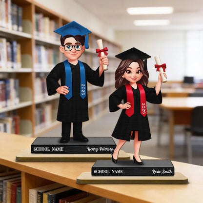 Congrats Graduation Senior - Personalized 2-Layered Wooden Plaque - Gift For Graduation Day, Graduation Gift, Keepsake