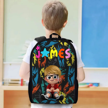 Custom Name Backpack for Kids, Unique Designs for Boys & Girls, Back to School Backpack