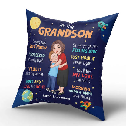 To My Granddaughter Grandson Personalized Pillow, Heartfelt Gift For Grandchildren From Grandma