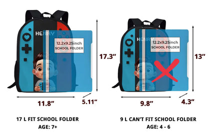 Personalized Gamer Backpack for Boys Girls, Back to School Backpack for Kids