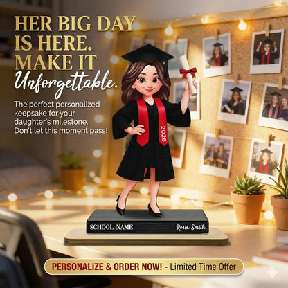 Congrats Graduation Senior - Personalized 2-Layered Wooden Plaque - Gift For Graduation Day, Graduation Gift, Keepsake