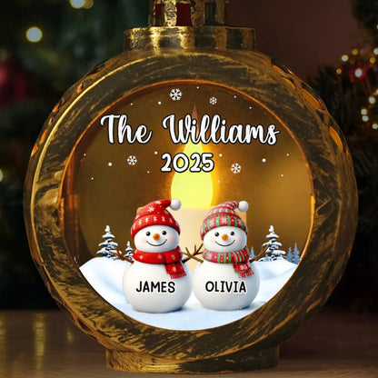 Custom Candlelight Lantern Ornament - Personalized Christmas Birthday Gifts For Mom, Dad, Kids - Christmas Glows With Family Love