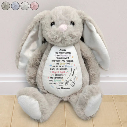 Grandma's Promise To Hold Your Hand Tight - Personalized Soft Toy Bunny