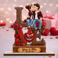 3D Effect Flannel Couple You & Me We Got This - Personalized Custom Shaped Acrylic Wooden Plaque