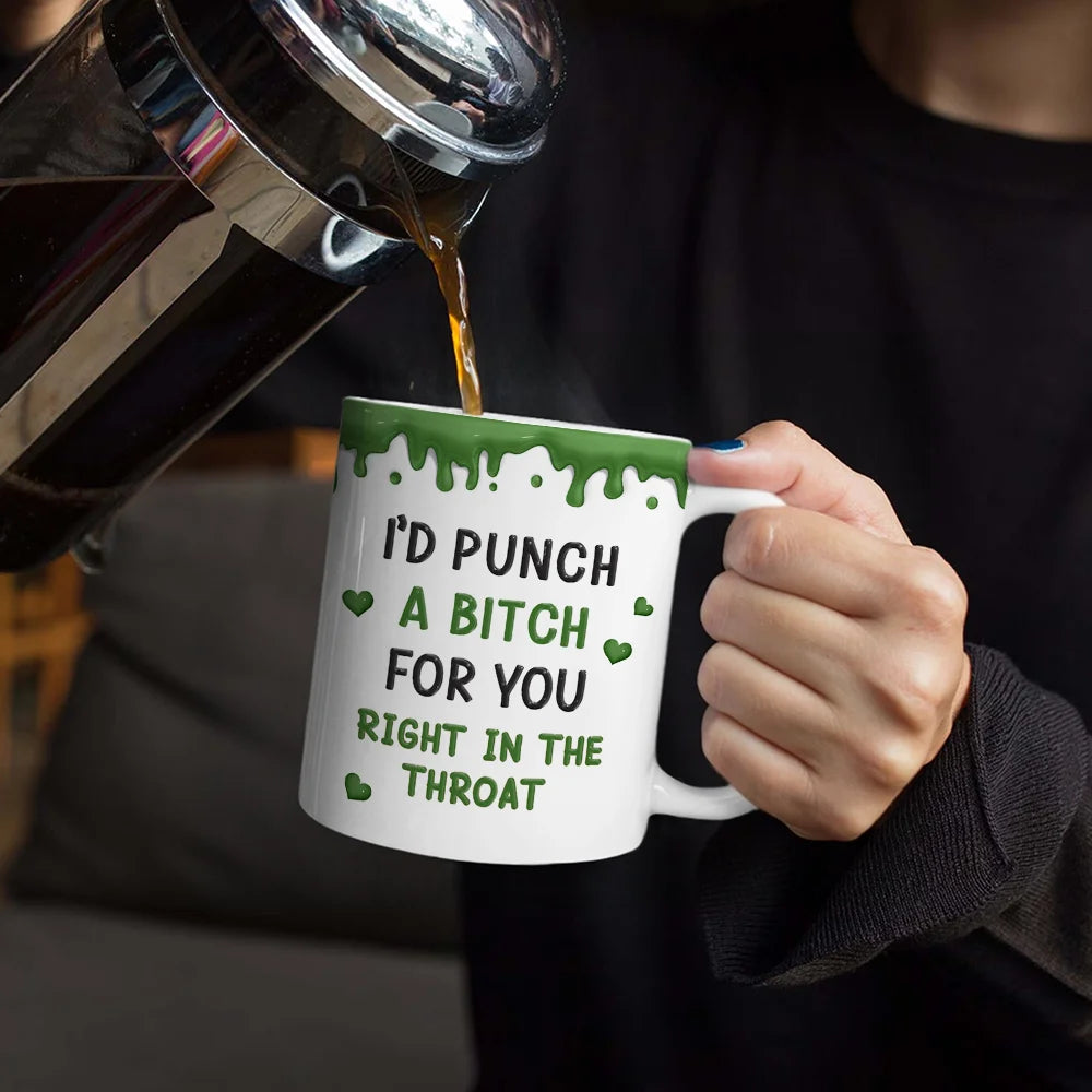 Right In The Throat Backside Besties - Personalized White Edge-to-Edge Mug