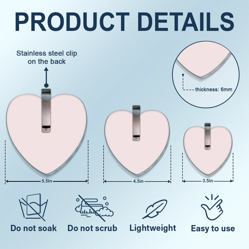 In Case I Don't Say It Enough 3D Kissing Couples - Personalized Custom Shaped Acrylic Car Visor Clip