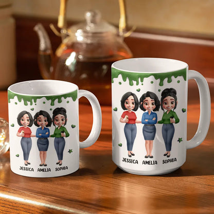 A Job Made Us Coworkers - Personalized White Edge-to-Edge Mug