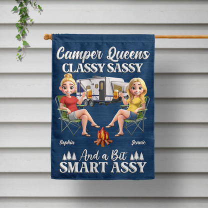 Camper Queens Classy Sassy - Personalized Flag